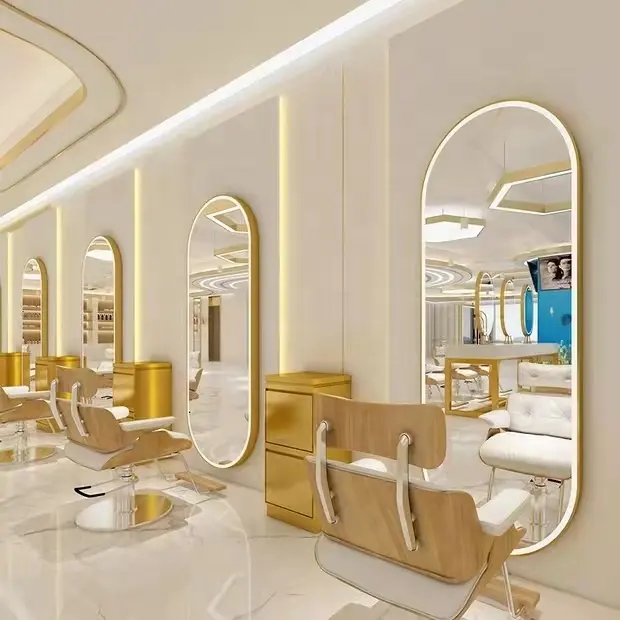 Barbershop Hair Salon LED Touch Single Side Wall Mirror